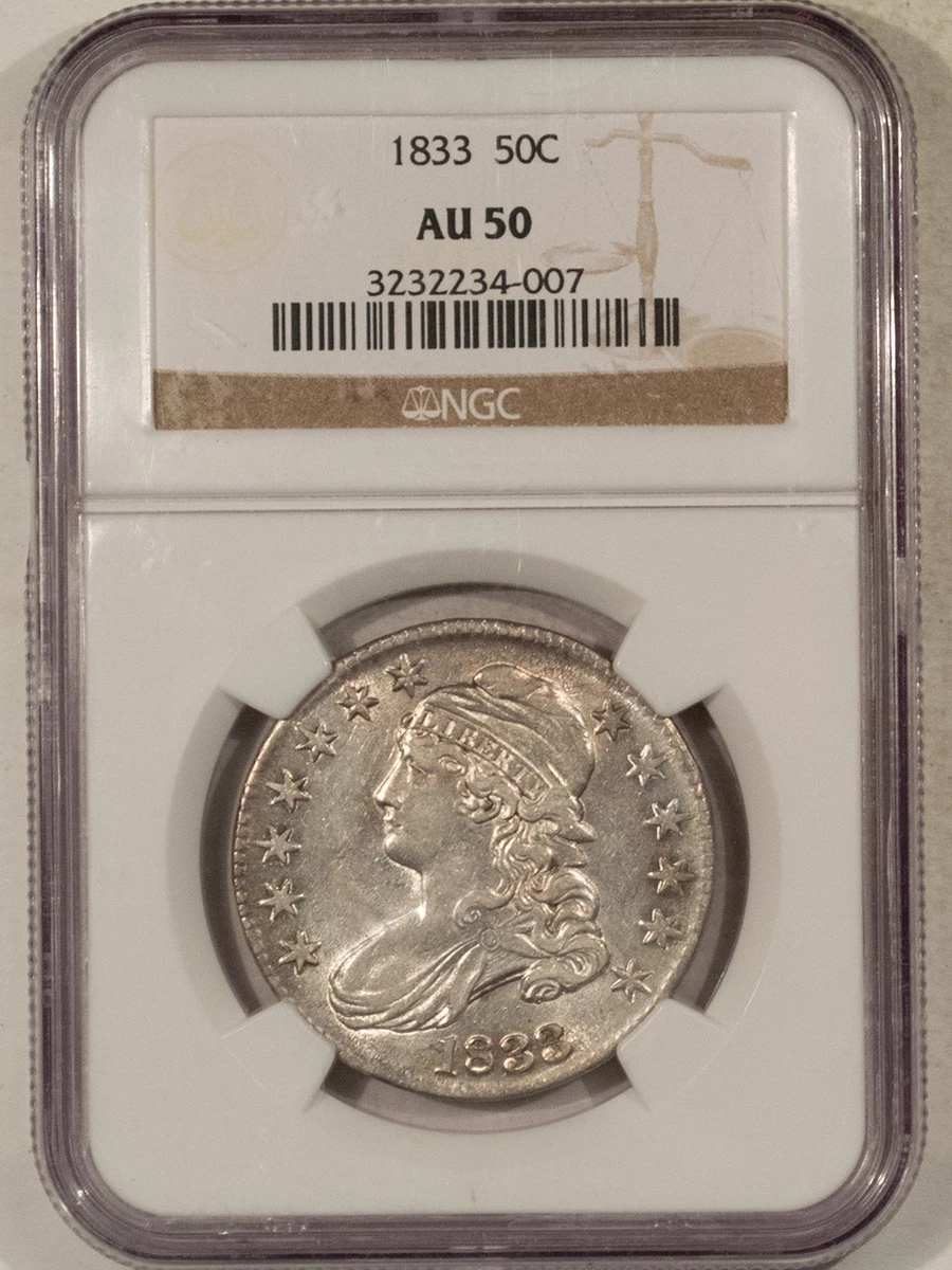 25+ 1833 Year US Early Half Dollar Coins (1794-1839) for sale