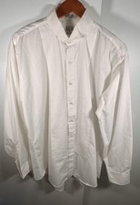 Vintage After Six Shirt Mens 16-16.5 33/34 White Tuxedo Pleated Formal Poplin