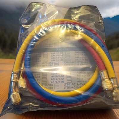 3 × Kältemittel-Füllschlauche 150cm R134a R404A R407C 1/4'' sae - 7/16 UNF
