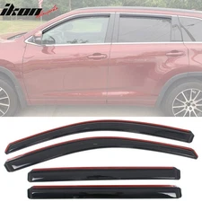 For 14-19 Toyota Highlander Acrylic Window Visors In Channel Rain Vent Deflector