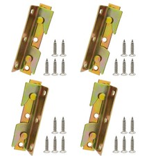 4 Sets Bed Rail Brackets Bed Frame Hardware Bed Rail Fittings for Headboards