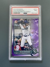 Julio Rodriguez 2022 Bowman PAPER PURPLE /250 PSA 9 Seattle Mariners #BP45