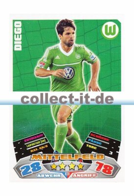 Match Attax 12/13 - 431 - DIEGO - VFL Wolfsburg