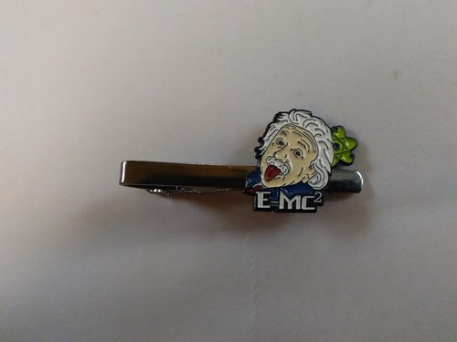 Funky Funny Einstein Tie Clip Bar Great Gift Under 20 Birthday Anniversary - Picture 8 of 8