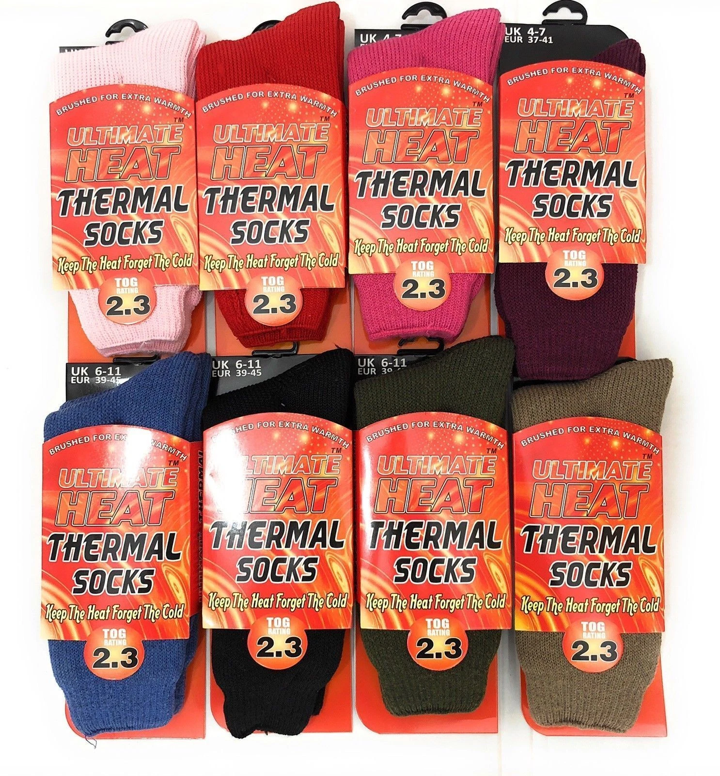 4 Pairs Womens thermal Heat control Thermal Winter Warm Socks 2.3 tog 4-7