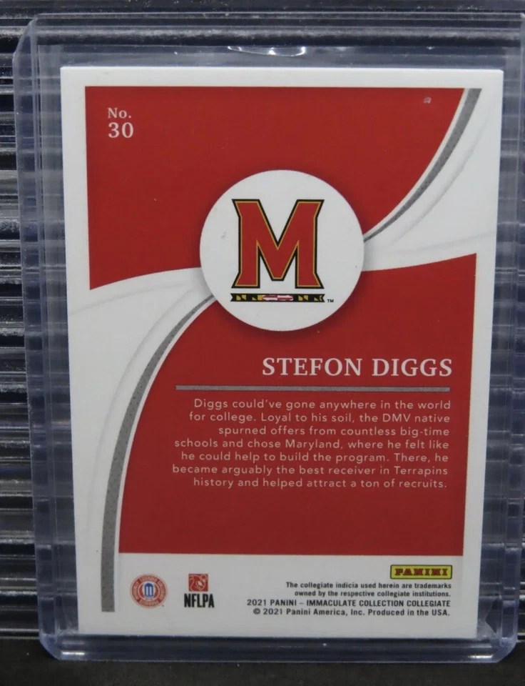 2021 Immaculate Collegiate Stefon Diggs parallel /49 TERRAPINS * BILLS Vickings - Image 2 of 2