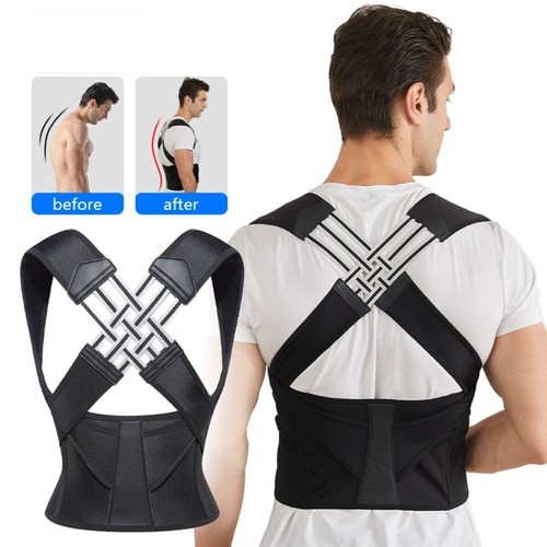 Adjustable Posture Corrector Low Back Support Shoulder Brace Belt for Women/Men - Picture 2 of 26