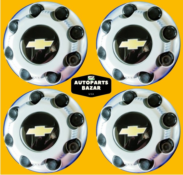 4 PCS New MATTE SILVER 8 Lug Center Caps Chevy Express Van 2500 3500 eBay