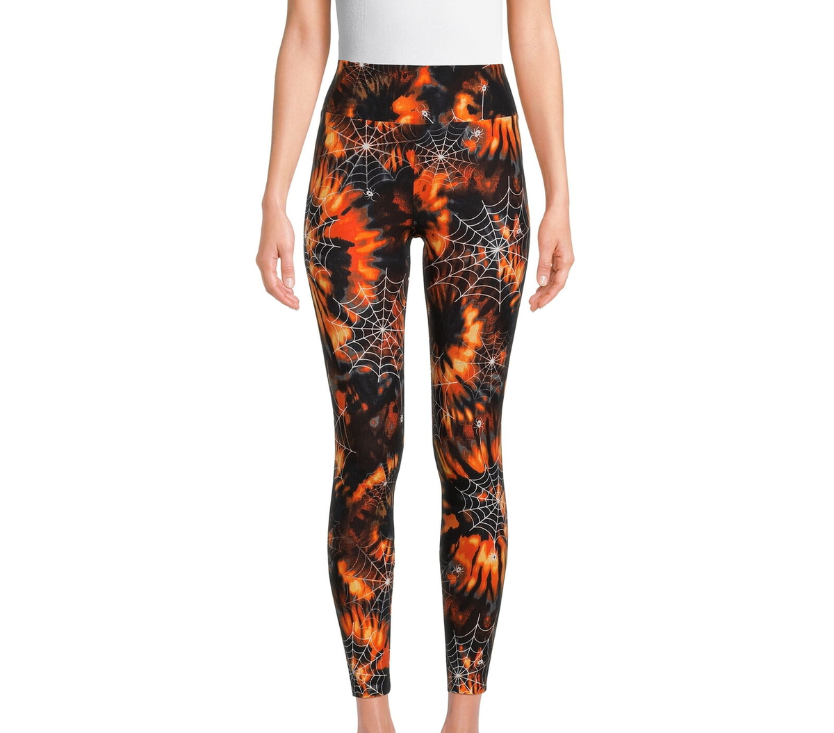 No Boundaries Juniors' Halloween Sueded Leggings, Spiderweb Size XXL (19)