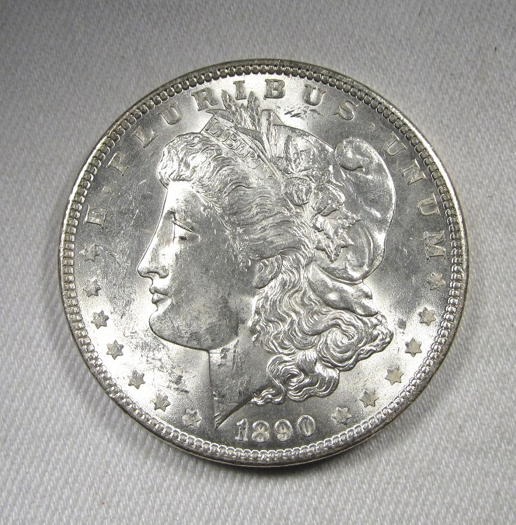 1890 Silver Morgan Dollar UNC Coin AN360 | eBay