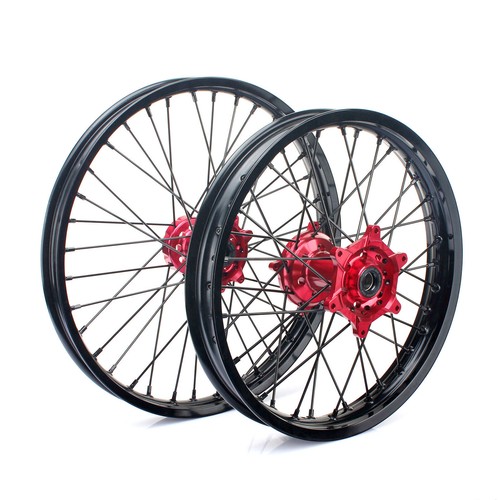 21"+19" CNC Ruote Cerchi Dischi Pastiglie per Honda CRF450R 02-12 CRF250R 04-13 - Foto 9 di 11