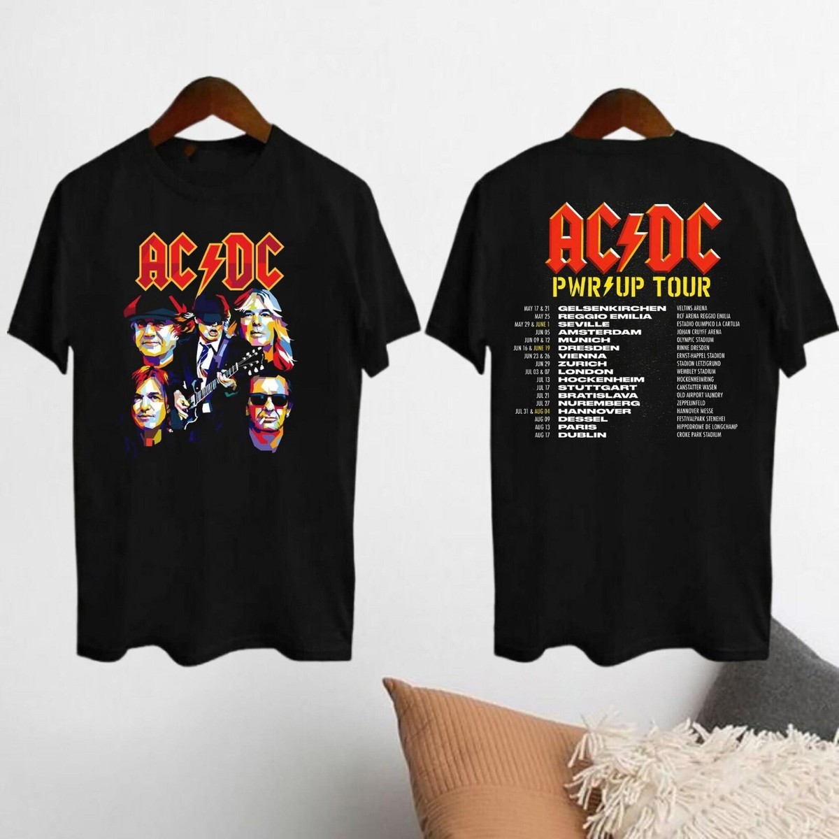 ACDC Band 90s Vintage Shirt ACDC Pwr Up World Tour 2024 Shirt Rock 