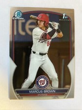 2023 Bowman Chrome Draft MARCUS BROWN 1st Bowman RC Washington NATIONALS #BDC-26