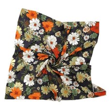 Unisex Floral Cotton Bandanas 22x22 inch Garden-Green