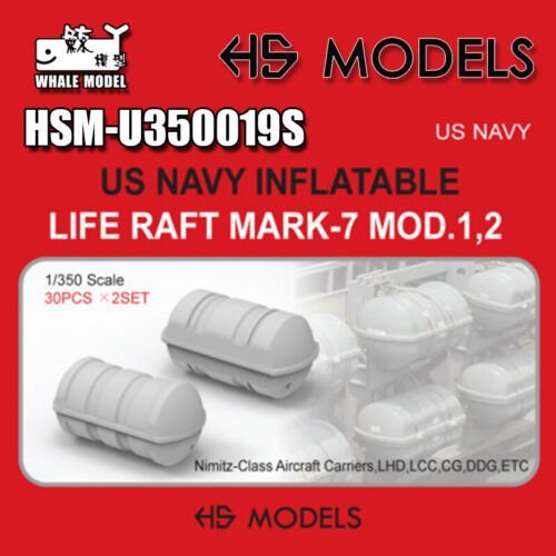 1/350 American Navy Inflatable Life Raft Mark-7 Type 3D Printing Parts (60PCs) - Picture 1 of 11