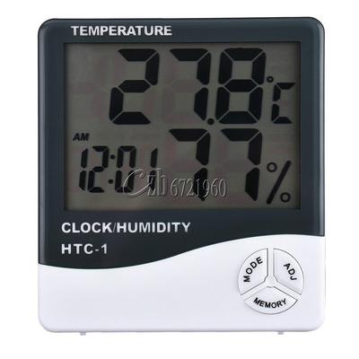 HTC-1 Thermometer Hygrometer Weather Station Temperature Humidity Desk Alarm