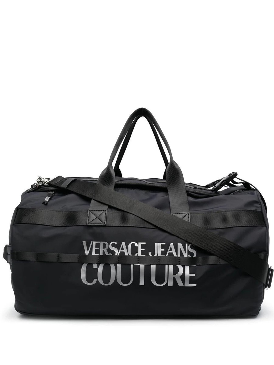Versace Jeans Couture - Logo-print Cylinder Bag, Desighner Travel