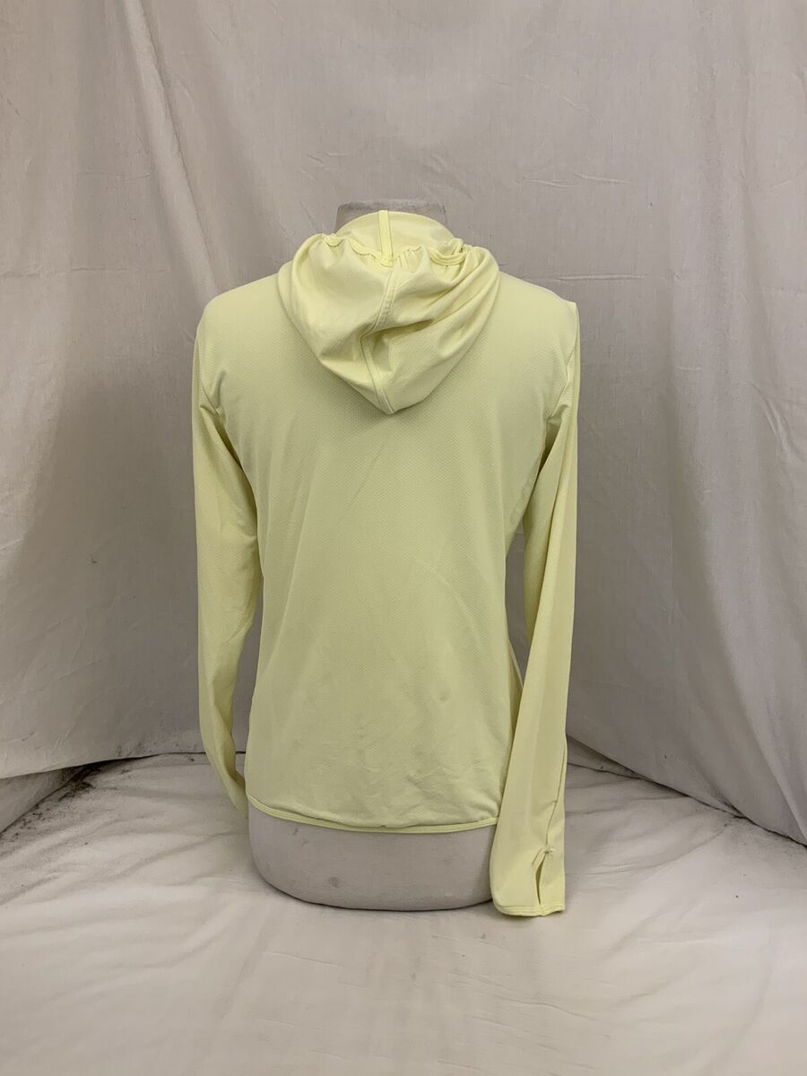Uniqlo Track Jacket M Yellow Full Zip Hood Polyester Stretch Uniqlo Track Jacket M Yellow Full Zip Hood Polyester Stretch