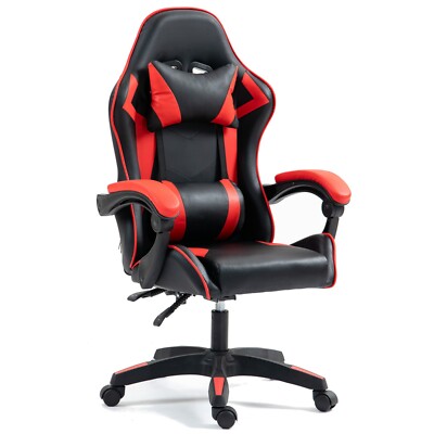 Gaming Chair Recliner With Adjustable Height Lumbar Support Padded Cushion  360° UK