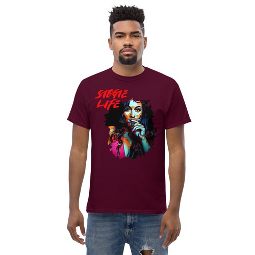Stogie Life Lady Beauty Men's heavyweight tee - Picture 4 of 11