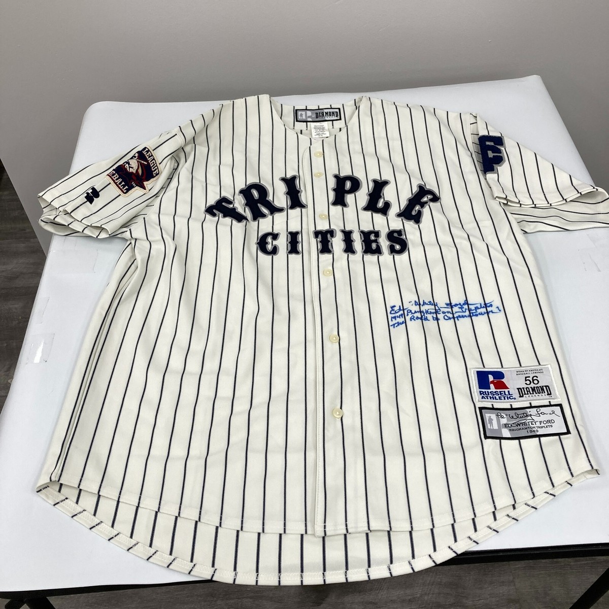 Whitey Ford Signed Heavily Inscribed Binghamton Triplets Minor