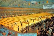 1909 NATIONAL BOWLING TOURNAMENT NEW YORK CHICAGO USA VINTAGE POSTER REPRO