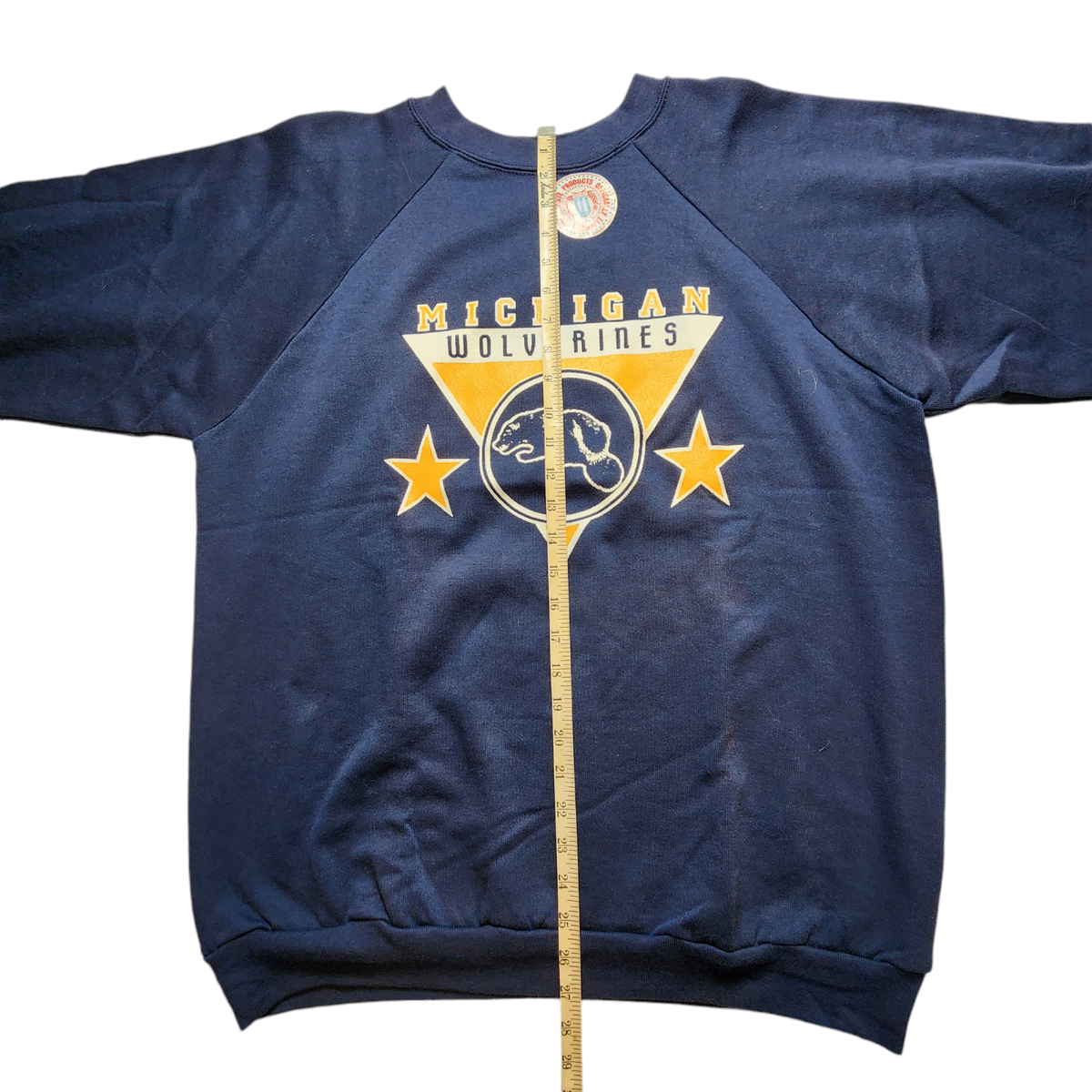 Vintage 90's Logo 7 Navy Michigan Wolverines sweatshirt XL | eBay