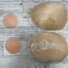 Adhesive Bra Strapless Backless Bra Nipple Covers Beige D Cup