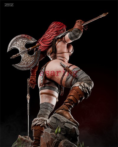 Figura Impresión 3D Sonja Roja Modelo Escultura GK Kit en Blanco Nuevo En Stock - Imagen 10 de 10