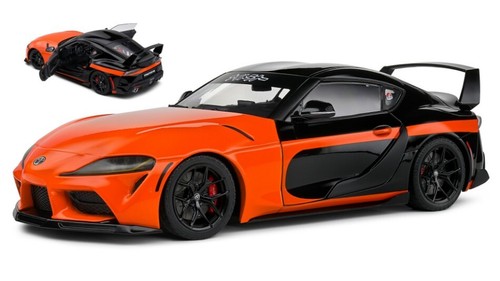 MODELLINO AUTO STATICO SOLIDO TOYOTA SUPRA GR 2023 ARANCIO MODELLISMO SCALA 1:18 - Foto 3 di 5
