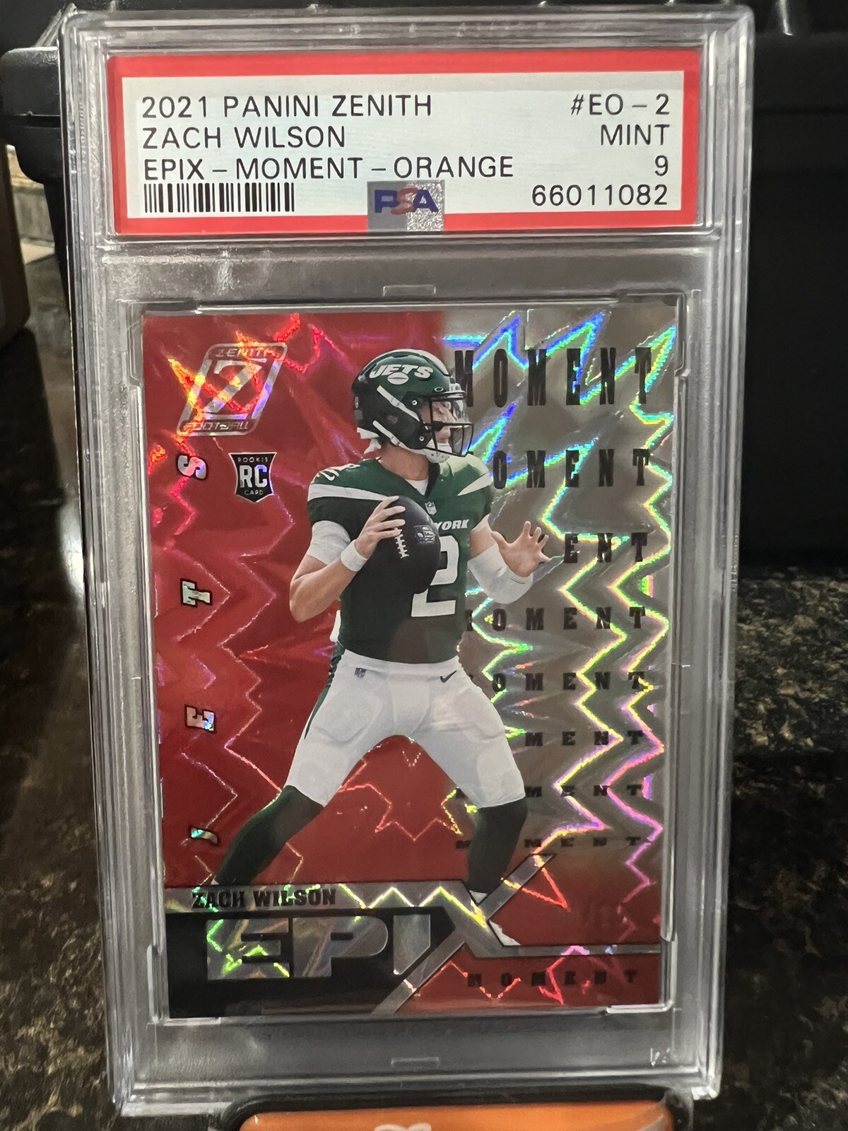 Zach Wilson Panini Zenith Epix #EO2 Moment-Orange