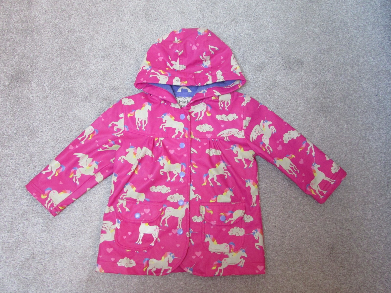Cappotto giacca antipioggia impermeabile Hatley bambina 2 anni cavalli pony