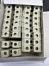 lot of 18 Siemens 8WA1 208 Terminal Block Beige 24.5mm, Sz. #6 wire LARGE!