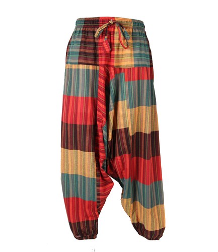 striped colourful trousers
