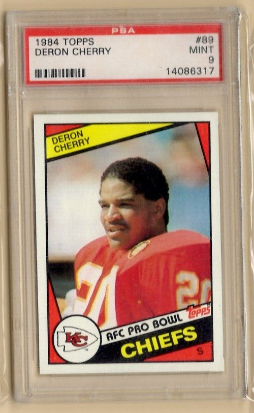 1984 Topps #89 Deron Cherry RC ROOKIE PSA 9 Mint KC Kansas City Chiefs *317