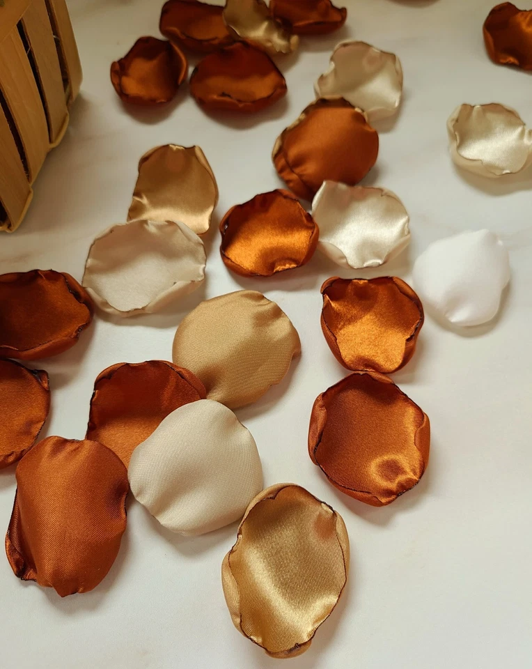 100 терракотовых лепестков роз богемное нейтральное бежевое цветочное украшение осень свадебный декор - Изображение 2 из 4