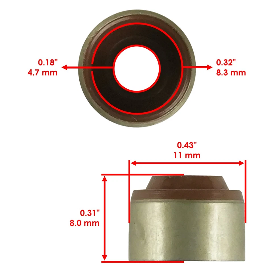 16x Sello de vástago de válvula para Kawasaki Ninja 600R 1985-1996 Foto 2 de 4