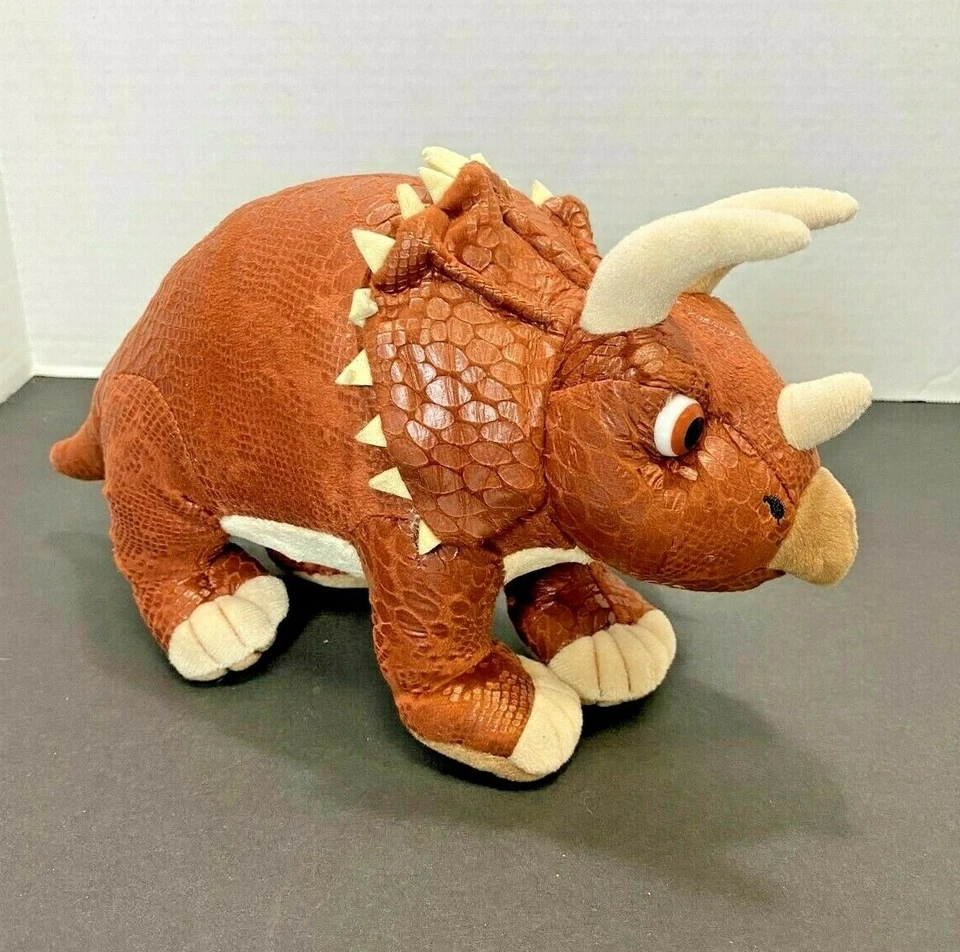 ¡EL MUNDO DEL RUGIDO DE LOS DINOSAURIOS! STOMP TRICERATOPS 11" PELUCHE NUEVO CON ETIQUETAS AURORA Foto 3 de 4