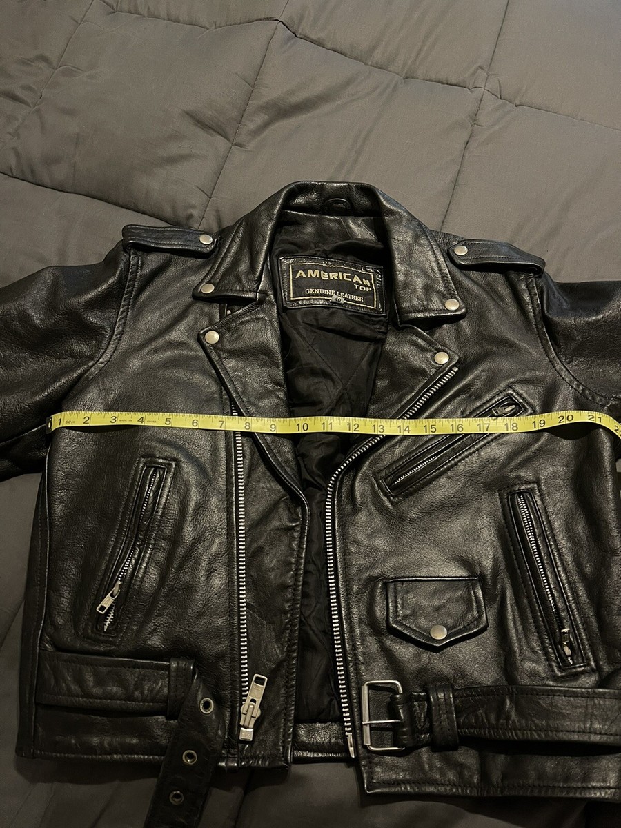 Vintage American Top Leather Motorcycle Jacket Sz 40 Biker Vintage American Top Leather Motorcycle Jacket Sz 40 Biker