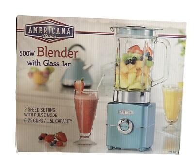 Americana Classics Sea Foam Retro Look Juice Smoothie Shakes Blender Ice Crusher