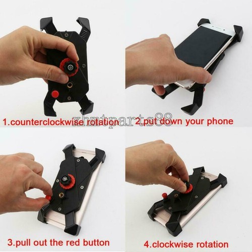 Handlebar Mount Phone Holder For Harley Electra Glide Ultra Classic FLHTCU FLHT - Picture 4 of 9