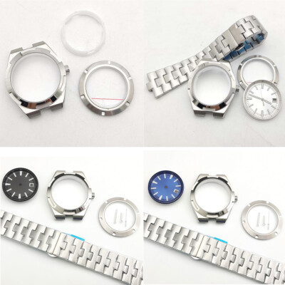 Modified Watch Case Steel Strap Dial Hands Full Kit For NH35/4R/NH36 Movement