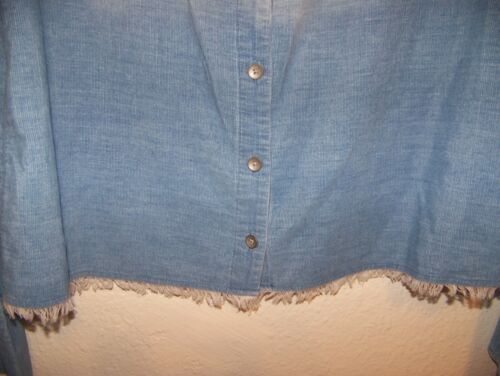 Cloth And Stone Blue Top Size Small Soft Corduroy Cotton - Picture 8 of 8