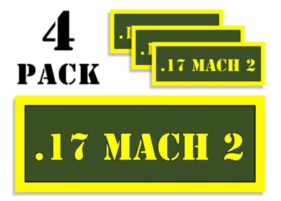 17 MACH 2 Ammo Can Label Stickers Decal Ammunition (4 pack)