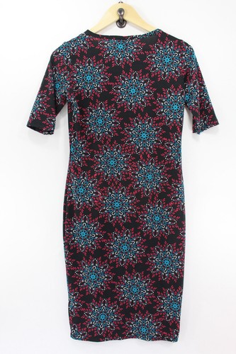 LuLaRoe Black Floral Red White and Blue Julia Dress sz XS - Picture 2 of 4
