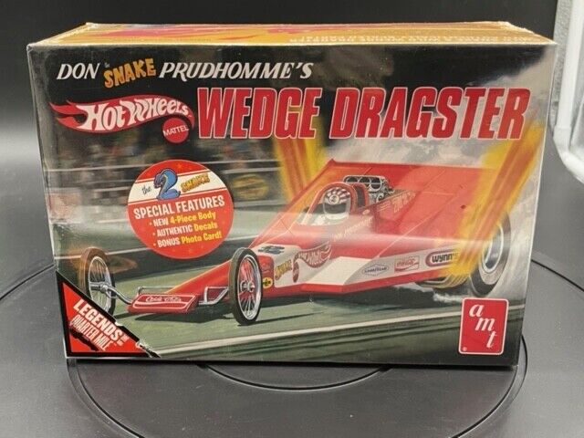 NHRA AMT "DON THE SNAKE PRUDHOMME" HOT WHEELS WEDGE DRAGSTER MODEL IN BOX SEALED