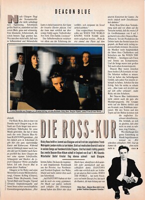 DEACON BLUE -  Clipping/Bericht von 1989 - Musikzeitschrift