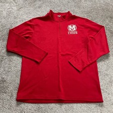 Augusta Sportswear Jacket Adult Medium Red Munford Lions 1/4 Zip Active Unisex