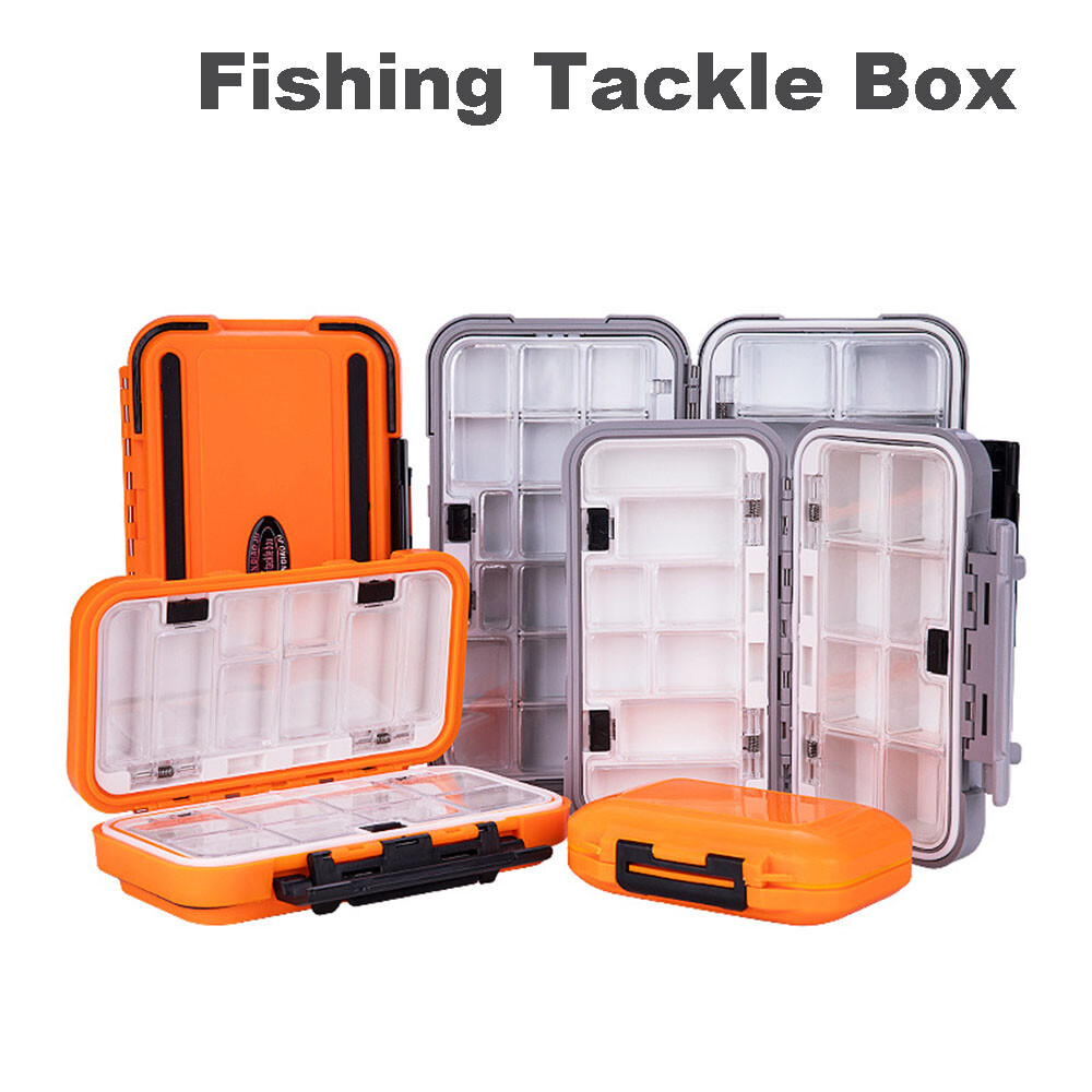 Sealed Waterproof Fishing Tackle Tray ABS Plastic Double Sided Lure