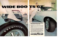 1969 AMERICAN MOTORS AMX  ~  ORIGINAL 2-PAGE GOODYEAR AD 